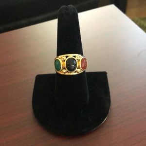 Ring, 14k scarab ring sz 8 1/2